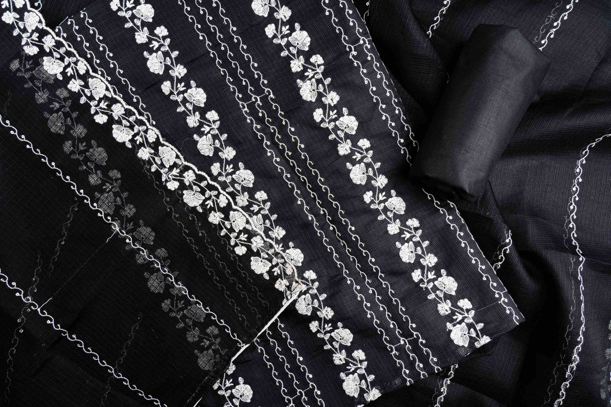 Designer Sequin Embroidery Black Suit