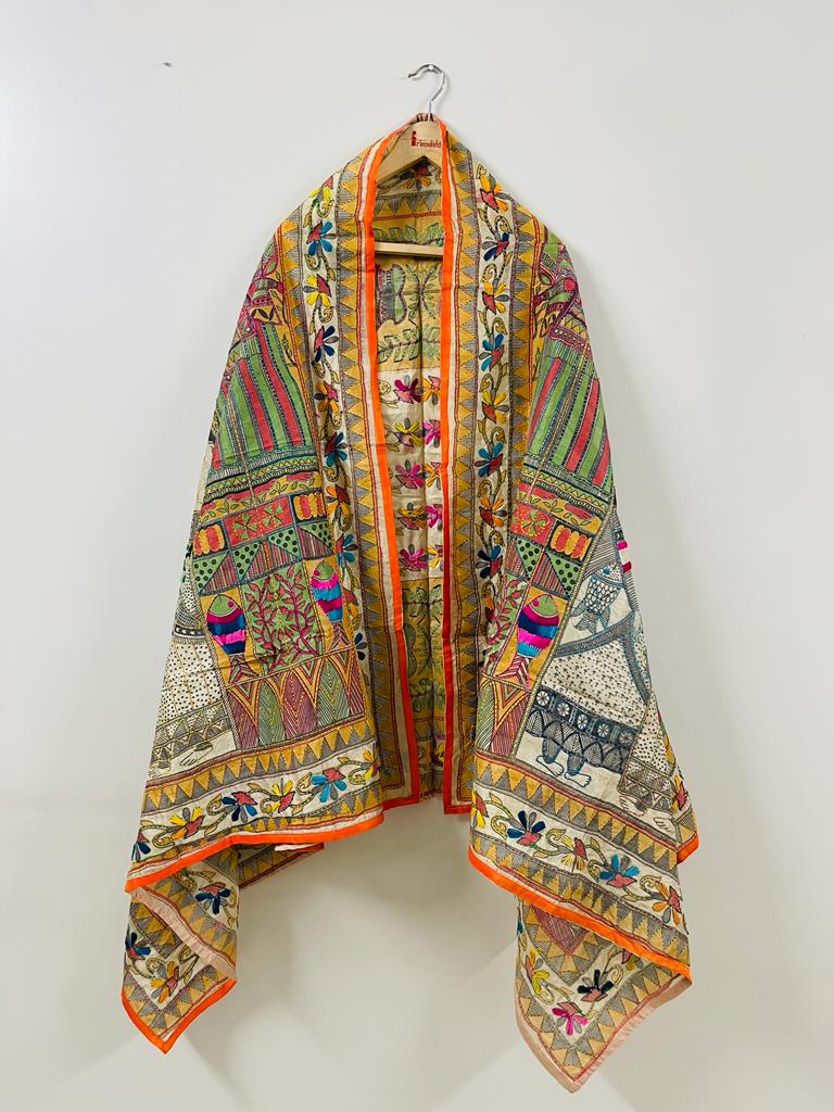 Chanderi Cotton Kalamkari Duppata